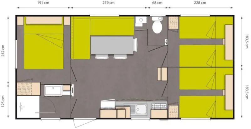 Mobil-Home 3 Chambres
