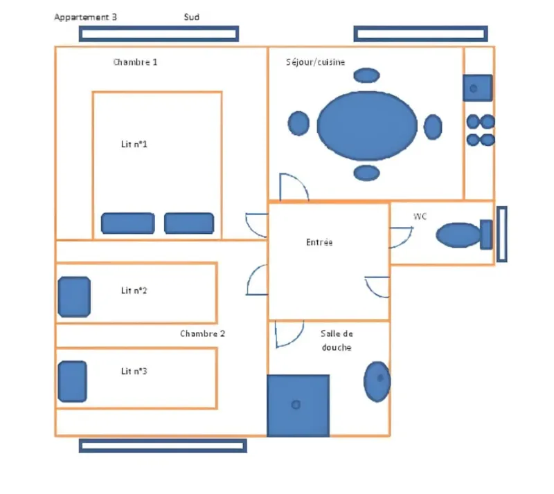 Appartement N°3 - 2 Chambres