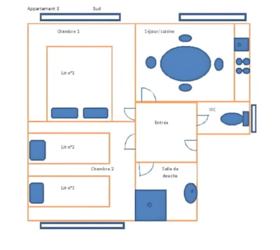 Flat number 3 - 2 bedrooms