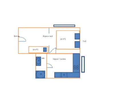 Apartment 1 : 1 bedroom