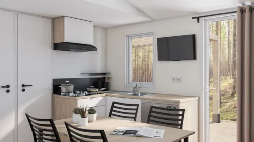 Mietunterkunft - Mobilheim Grand Confort - 33 M² - 3 Schlafzimmer - image n°5 - Camping de la Pra