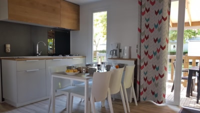 Mobile-home PREMIUM 2 bedrooms PREMIUM ACACIA 32m² + Air Conditioning + Dishwasher + TV — 4