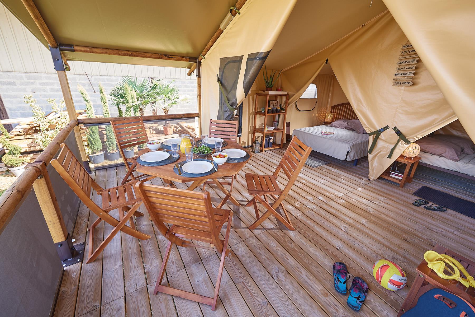 Location - Tente Confort Plus 2 Chambres Bali 32M² - Camping MOULIN DE PAULHIAC