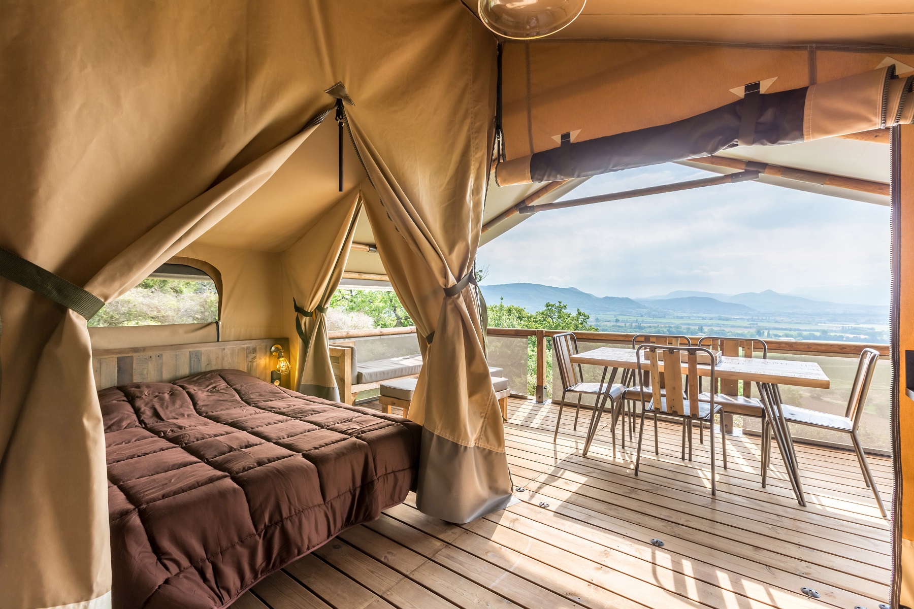 Accommodation - Tent Premium 2 Bedrooms Kenya 34M² - Camping MOULIN DE PAULHIAC