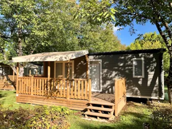 Mietunterkunft - Mobilheim Confort Plus 3 Zimmer Riviera Famille 31M² + Klima-Anlage - Camping MOULIN DE PAULHIAC