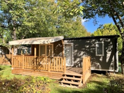 Mietunterkunft - Mobilheim Confort Plus 3 Zimmer Riviera Famille 31M² + Klima-Anlage - Camping MOULIN DE PAULHIAC