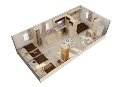Mobile-home CLASSIC 3 bedrooms TAMARIS 32m² — 5