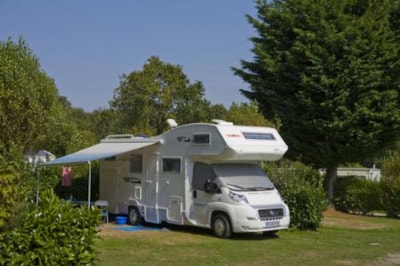 Pitch "grand confort" 80 m² (1car, tent or caravan+ 10A electricity+water)