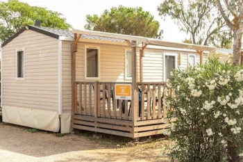 Mietunterkunft - Mobilheim Comfort | 32M² | 3 Schlafzimmer | Erhöhte Terrasse | Klimaanlage - Homair - Camping Rivages des Landes