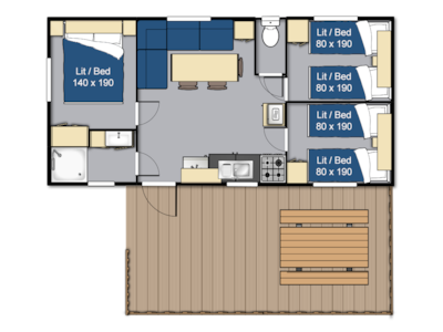 Mobile Home Access 3 bedrooms - LO73