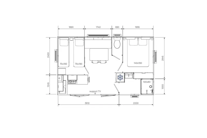 Mh Confort 2 Chambres - Evo24