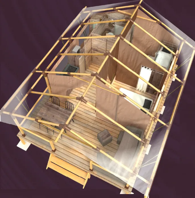 Kabana Toilée De Luxe - 34 M²