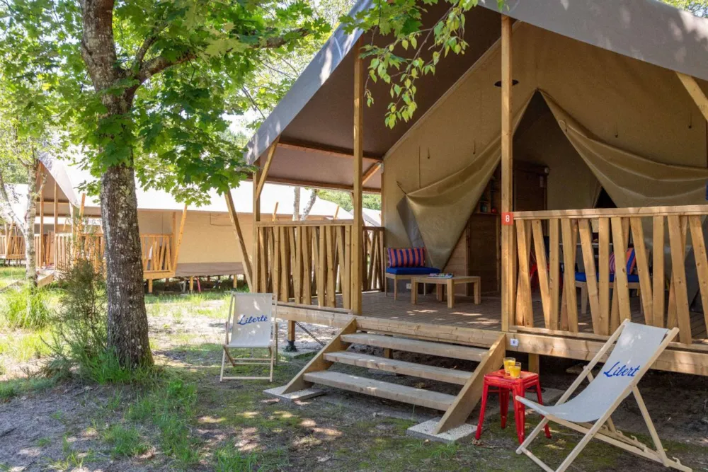 Mietunterkunft - Lodge Zelt - 2 Schlafzimmer - Campings Liberté - Lacanau