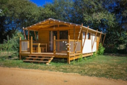 Alojamiento - Tienda Premium (2 Habitaciones) - 32M² (Con Sanitarios) - Camping de l'Etang Sites et Paysages