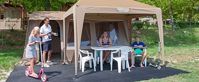 Location - Tente Sahara (2 Chambres) - Sans Sanitaire Privatif - Camping Sites et Paysages Domaine de L'Étang