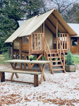Accommodation - Bivouac Tent 1 Bedroom - 5 M² - No Sanitary - New 2023 - Camping de l'Etang Sites et Paysages