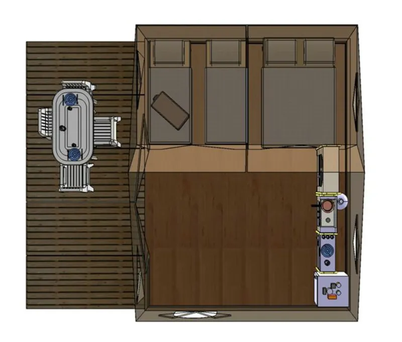 Tente Insolite Nature Eco Lodge 2 Chambres  - Sans Sanitaires Privatifs