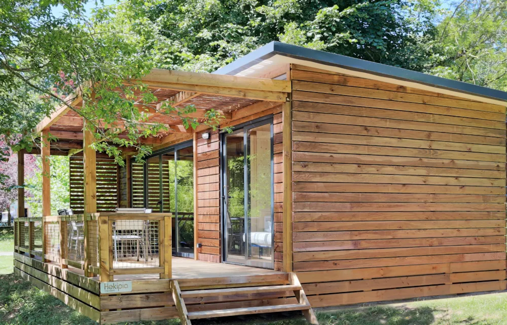 Location - Chalet Premium Maine 2 Chambres - Tv - Lave-Vaisselle - Nouveauté 2025, Ponton Prive ! - Camping de l'Etang Sites et Paysages