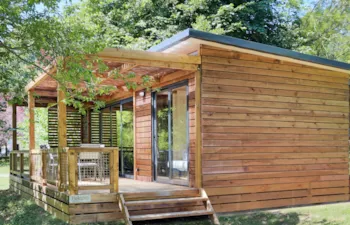 Mietunterkunft - Premium Hütte Maine 2 Schlafzimmer - Tv - Spüllmachine - New 2025, Privater Ponton ! - Camping de l'Etang Sites et Paysages