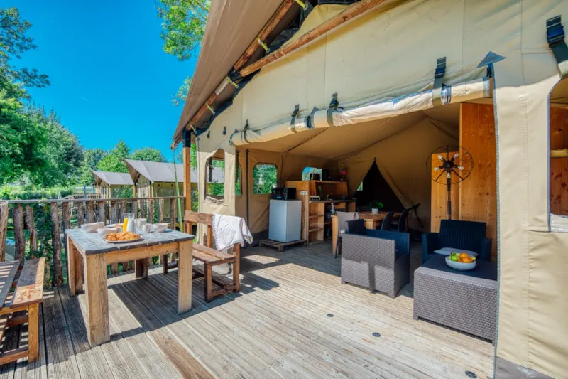 Tente Insolite Premium Safari 2 Chambres - Avec Cuisine Et Sanitaires