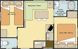 Mobilhome Cottage Modesty 2 Chambres 30M²