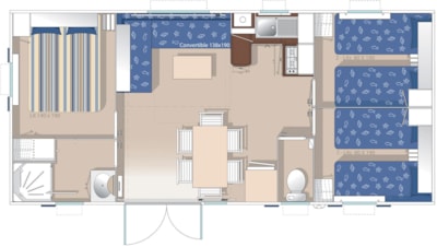 Mobilhome XL GLENAN 3 bedrooms 33,20m² — 9
