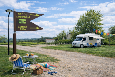 Empty camper van pitches