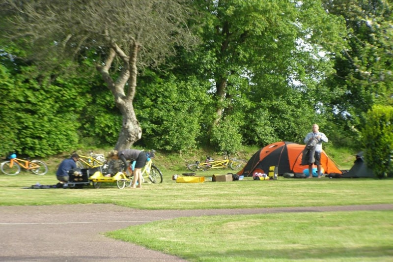 Camping pitch for cyclists