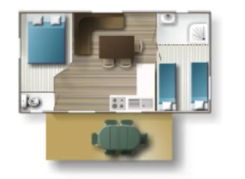 Mobil-Home Avec Tv - 2 Chambres –