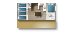 Alojamiento - Mobil-Home 35M² Con Tv - 3 Habitaciones - - Airotel Camping Etang des Haizes