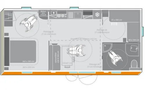Huuraccommodatie(s) - Stacaravan Sun Life - image n°2 - Capfun - Camping Plan du Fernuy