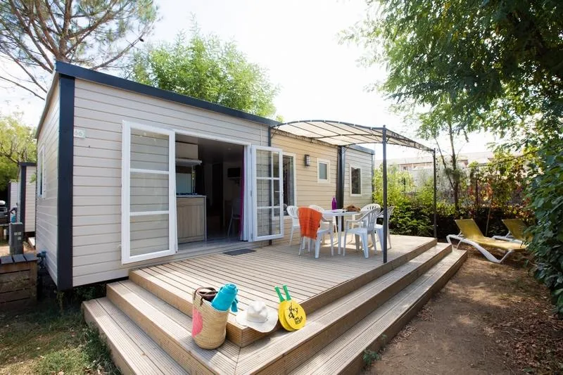 Location - Lodge 32M² - 3 Chambres - Camping La Nouzarède