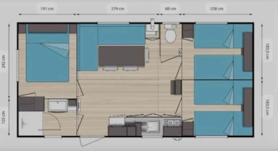 Mobil home for 1 to 8 people — 4