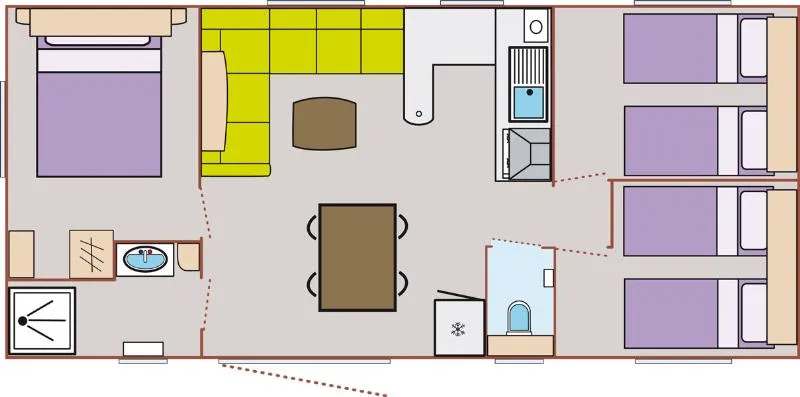 Mobil Home (N°55)  6 Places