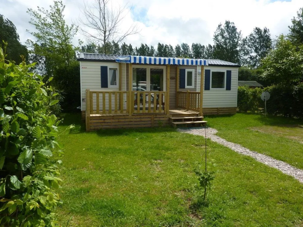 Location - Mobil Home (N°55)  6 Places - Camping Les Pommiers des 3 Pays