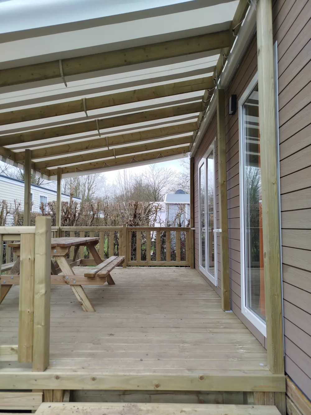 Location - Mobil Home 4 Places (N°10) - Camping Les Pommiers des 3 Pays