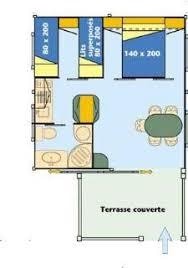 Standard chalet - 25 m² (2 bedrooms- air conditioning - TV) - sheltered terrace