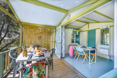 Standard chalet - 25 m² (2 bedrooms- air conditioning - TV) - sheltered terrace