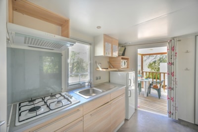 Comfort mobile home - 28 m² (2 bedrooms - air conditioning - TV)