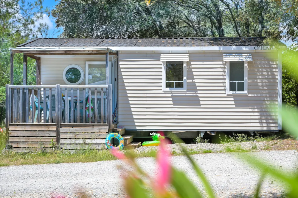 Location - Mobil-Home Confort - 28 M² (2 Chambres - Climatisation - Tv) - Flower Camping le FONDESPIERRE