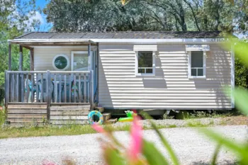 Mietunterkunft - Mobilheim Komfort - 28 M² (2 Schlafzimmer - Klimaanlage - Tv) - Flower Camping le FONDESPIERRE