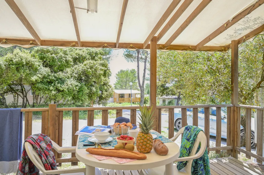 Location - Mobile-Home Standard - 23M² (1 Chambre - Climatisation - Tv) - Flower Camping le FONDESPIERRE