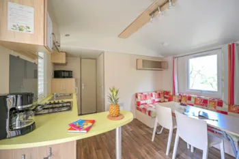 Mietunterkunft - Mobilheim Confort 26M² 2 Zimmer + Klimaangle +Tv - Flower Camping le FONDESPIERRE