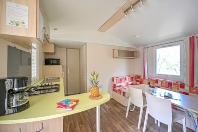 Mobile-home CONFORT 26m² 2 bedrooms + air-conditionning + tv
