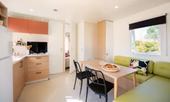 Mietunterkunft - Mobilheim Premium - 28M² (3 Zimmer + Klimaangle + Tv +Geschirrspüler + Bettwäsche Und Handtücher) - Flower Camping le FONDESPIERRE