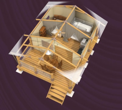 Free Flower Bali Tent 32m²  (2 rooms - no bathroom)