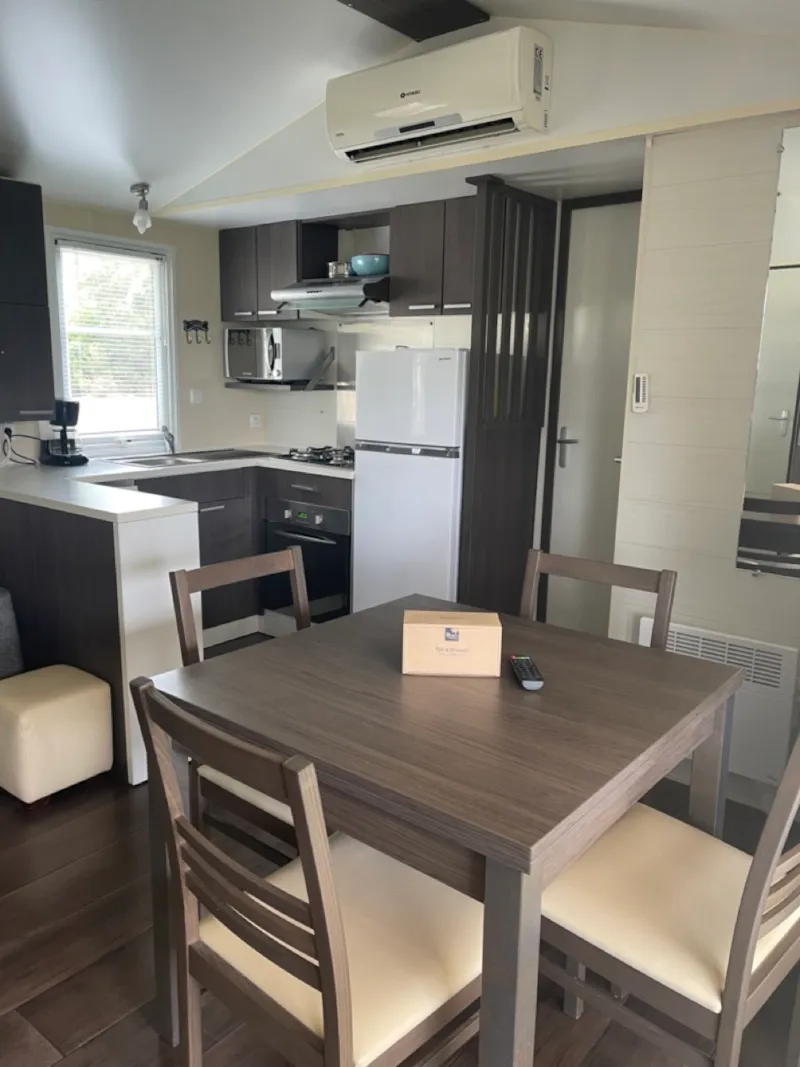 Mobil-Home Premium 31M² (2 Chambres + Clim + Tv + Lv + Lave-Linge + Terrasse Couverte )