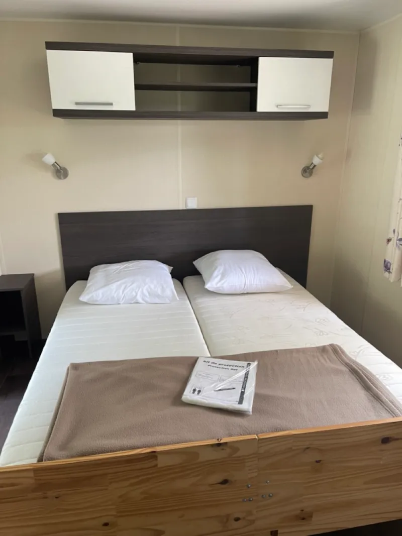 Mobil-Home Premium 31M² (2 Chambres + Clim + Tv + Lv + Lave-Linge + Terrasse Couverte )