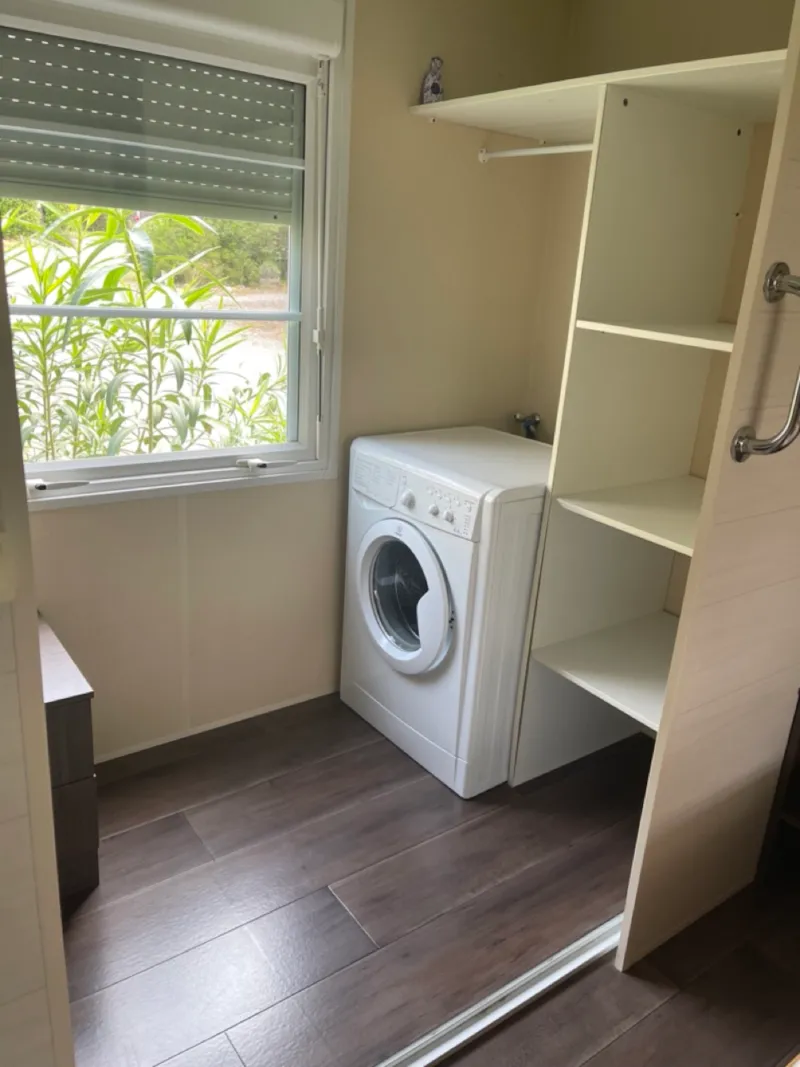 Mobil-Home Premium 31M² (2 Chambres + Clim + Tv + Lv + Lave-Linge + Terrasse Couverte )