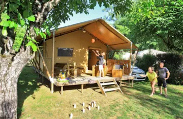 Location - Tente Confort+ Safari 35 M² - 2 Chambres - Capfun Camping LA CHATAIGNERAIE de Sarlat
